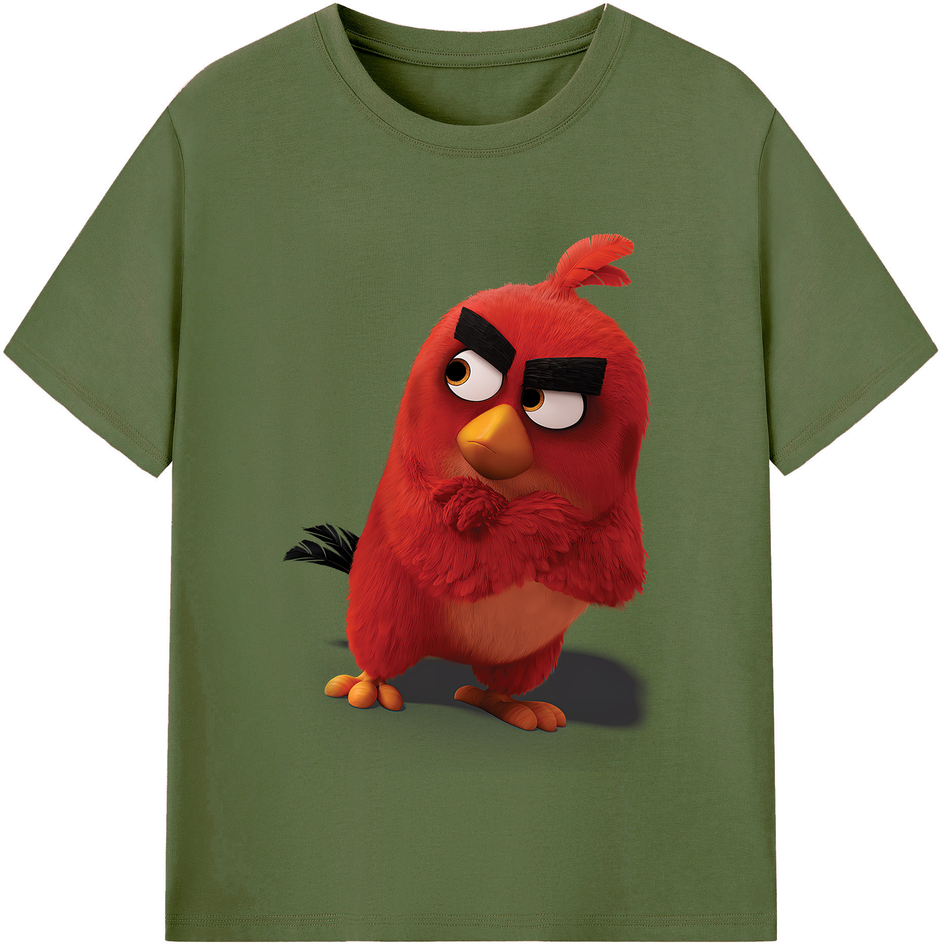 （画像用） Angry Birds アングリーバード 綿100％半袖Tシャツ（フロントプリント）